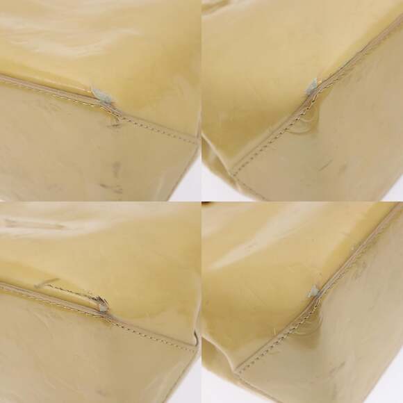 LOUIS VUITTON Monogram Vernis Reade PM Hand Bag Beige M91334 - Picture 10 of 13
